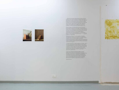 Rafael F. Serrano y Rafael U. Serrano, Intenciones y soluciones, vista de exhibición. Cortesía de ABRA