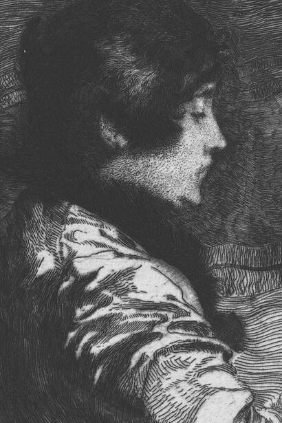 "Madame Besnard", grabado, Paul-Albert Besnard, 1884
