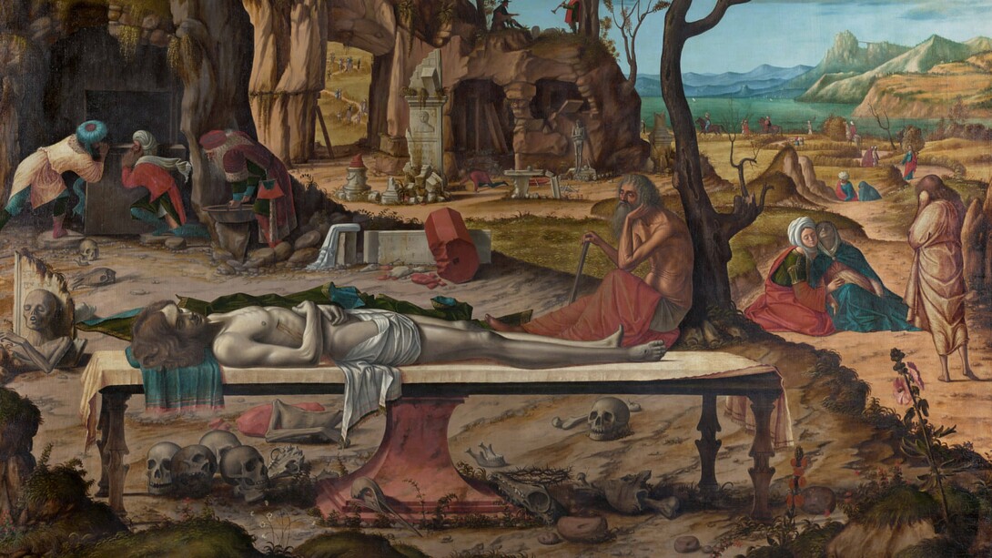 Vittore Carpaccio, Die Grabbereitung Christi (detail), ca. 1515-1520. Courtesy of Gemäldegalerie