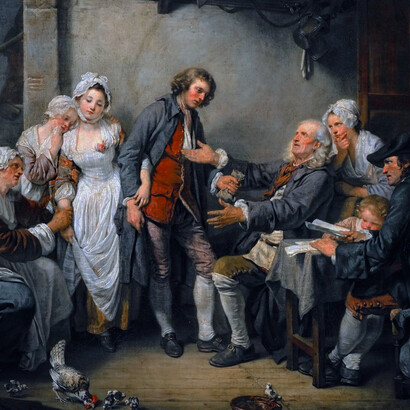The Village Bride (French: L'Accordée de Village) is a painting by the French artist Jean-Baptiste Greuze, created in 1761