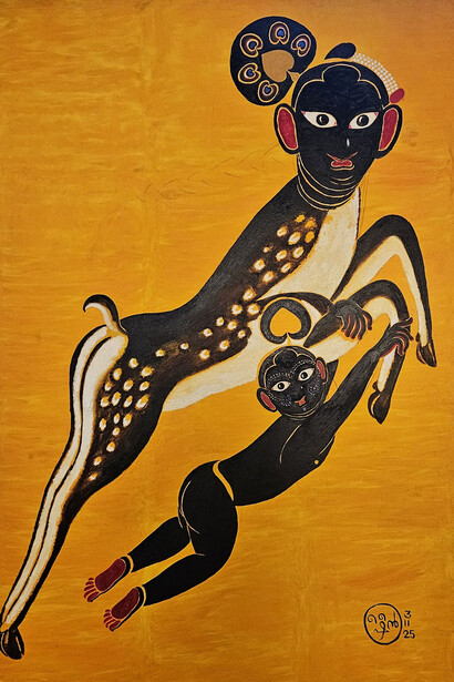 Shine Shivan, Bharat samvad, 2025. Courtesy of Sakshi Gallery