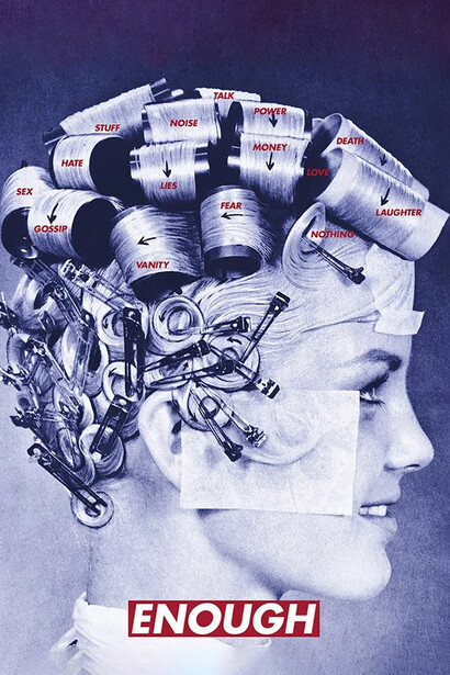 Barbara Kruger, Never perfect enough (tríptico), 2020. La decisión legal de tratar a la agresora como menor en conflicto con la ley redujo el hecho a “lesiones graves”, abriendo una brecha entre la calificación jurídica y la percepción moral del daño