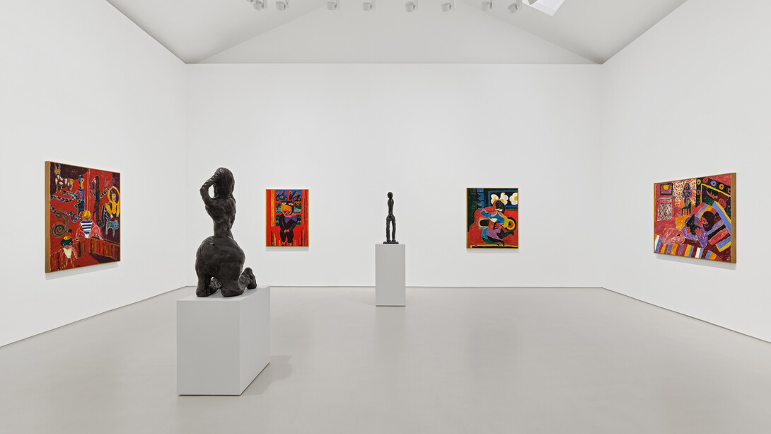 Tal R, domestic, exhibition view. Courtesy of Galerie Max Hetzler