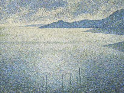 Théo van Rysselberghe, Coastal scene, about 1892. Courtesy of the National Gallery © The National Gallery, London