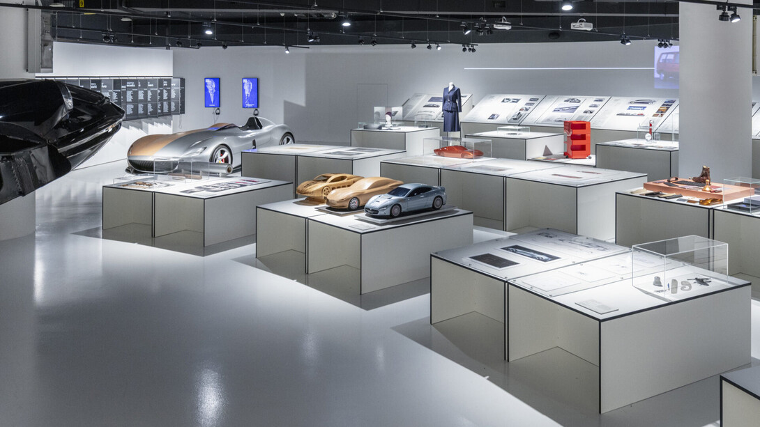 Ferrari design. Creative journeys 2010–2025, ausstellungsansicht. Mit freundlicher genehmigung des Museo Nazionale dell’Automobile