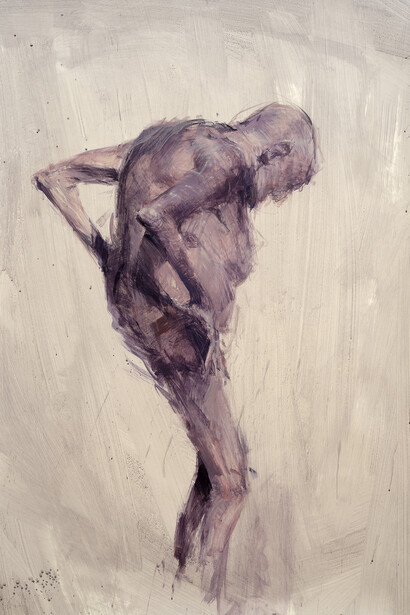 Alessandro Papetti, La pelle attraverso, 2013, acrilico su carta, cm 140x400