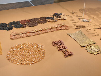 ektor garcia, loose ends, exhibition view. Courtesy of San Jose Museum of Art