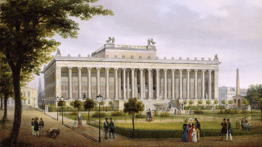View of the Berlin Lustgarten and the Royal Museum (now the Old Museum); Carl Daniel Freydanck, The Old Museum in Berlin, 1836, SPSG. Courtesy of Altes Museum