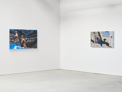 Okey Ofomata, You should get some sleep, exhibition view. Courtesy of Anthony Gallery