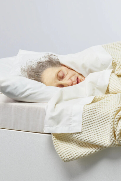 Ron Mueck, Old woman in bed (detail), 2000/2002. Courtesy of Art Gallery of New South Wales