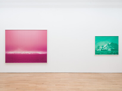 David Benjamin Sherry, Blue ablation, exhibition view. Courtesy of Nicelle Beauchene Gallery