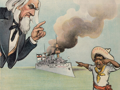 Udo Kepleer, Defining the doctrine (detalle), Revista Puck, febrero de 1901