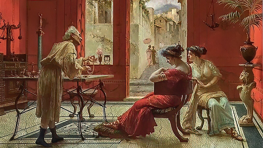 In A Jewelry Store by Ettore Forti