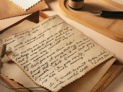 An ink pen glides over parchment, leaving behind elegant traces of reflection