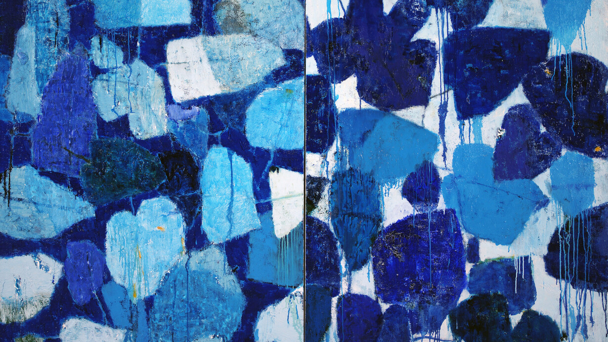 Reza Derakshani, Every blue night, 2018. Courtesy of Leila Heller Gallery