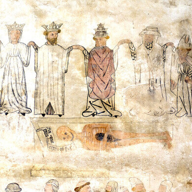 Danse Macabre, 15th century. Capitular room of the Monastery of San Francisco, Morella