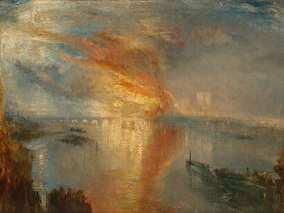 JMW Turner, The burning of the houses of lords and commons, 16 October 1834, 1835. Cleveland Museum of ArtCourtesy of Cleveland Museum of Art