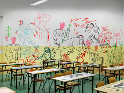 Karol Radziszewski, The classroom, exhibition view. Courtesy of Moderna Museet