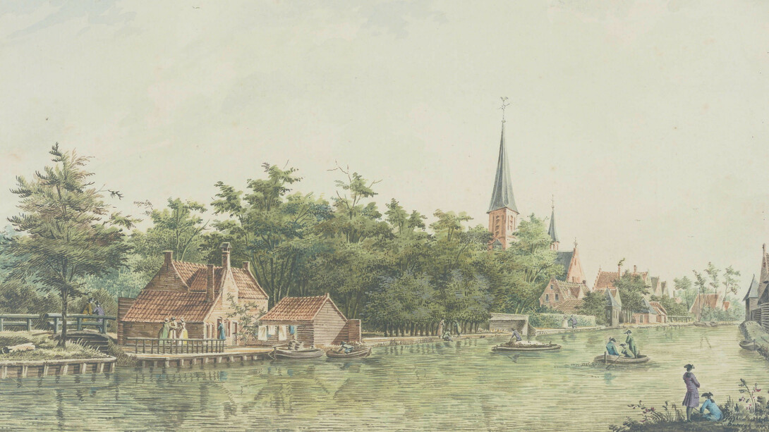 Dirck Verryck, Das dorf koudekerk bei leiden (detail), 1762. Courtesy of Gemäldegalerie