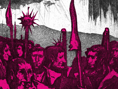 Aloys Wach, Bauernkrieg 1626, blatt I (Versammlung der Bauern), 1924, radierung. Mit freundlicher genehmigung des DomQuartier Museums