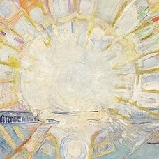 Detalle de Edvard Munch, "El sol", óleo sobre lienzo, 1911
