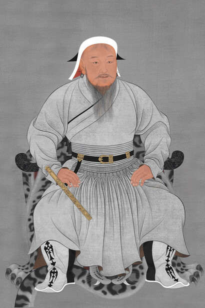 Portrait of Chinggis Khan, Sh. Sainzul, 2022. Mit freundlicher genehmigung des Museums Rietberg