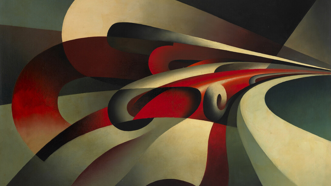 Tullio Crali, Le forze della curva (detail), 1930. Courtesy of Mart