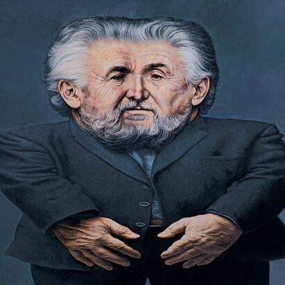 José Molina, Gino II. Collezione Cosas Humanas. Olio su tavola. Oil on wood. 2008