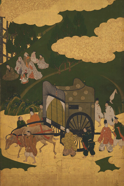 Escena de El cuento de Genji por Tosa Mitsuyoshi