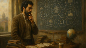 A philosopher contemplates the ethical forces that shape society, business, and the stability of human systems