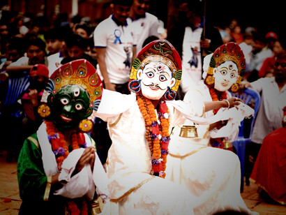 Kathmandu, located in Bagmati Province, comes alive with a vibrant masked dance festival