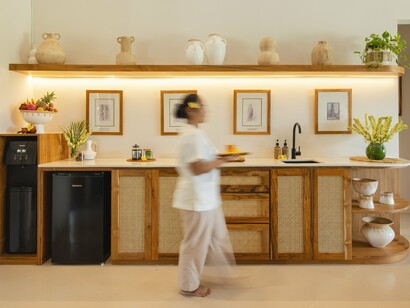 A soothing blend of natural elegance and quiet luxury, perfect for unwinding the spirit © Photo by Goddess Retreats