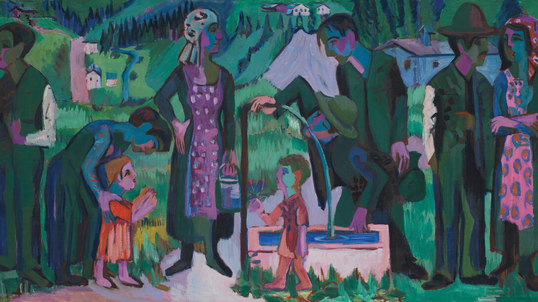 Ernst Ludwig Kirchner, Alpsonntag. Szene am brunnen (detail), 1923-24/um 1929. Mit freundlicher genehmigung der Kunsthalle Bern