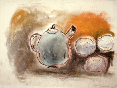 Isabella Ducrot, pastello e pigmento su carta cinese, 46 x 63 cm