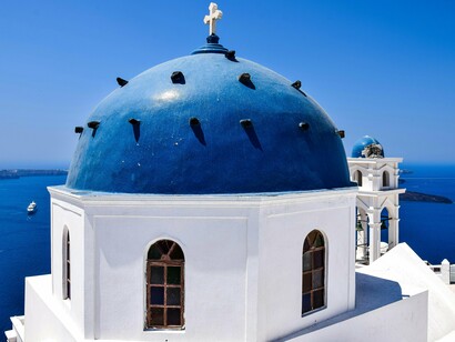 A church by the sea, representing a quiet call to self-examination in a noisy world