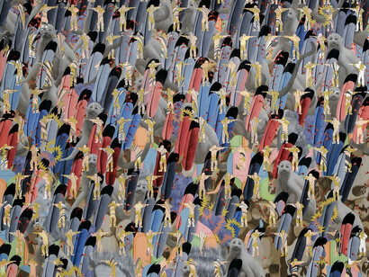 Zoe Pettijohn Schade, Crowd of crowds: Obedience scale, 2018. Courtesy of Kai Matsumiya Gallery