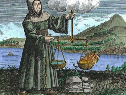 Illustrazione da Michael Maier Symbola aureae mensae duodecim nationum, Francoforte, 1617