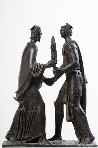 Arturo Martini, Incontro di San Marco e San Giusto, 61 x 47 x 19,5 cm, Bronzo, 1934