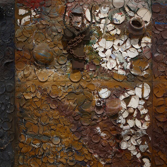 Julian Schnabel, The mud in Mudanza (detail), 1982. Courtesy of Mnuchin Gallery