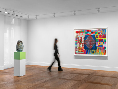 Jeffrey Gibson, This is dedicated to the one I love, vue de l'exposition. Avec l'aimable autorisation de Hauser & Wirth