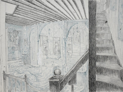 Elina Kulich, Souvenir du Salon rouge (détail). Avec l'aimable autorisation du Musée Jean-Jacques Henner © Elina Kulich