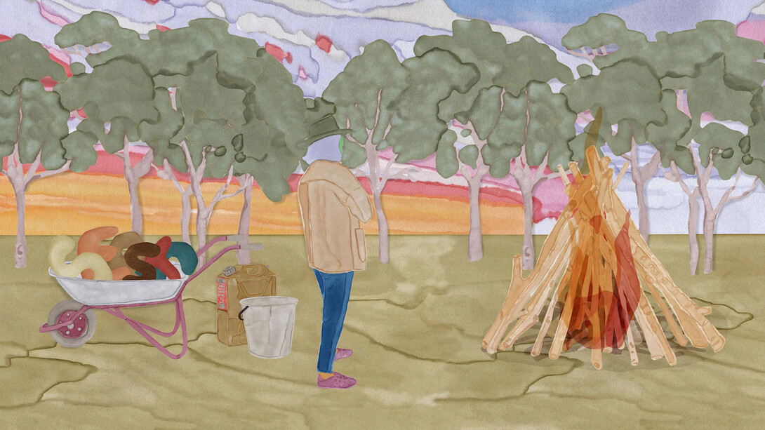 Kate Mitchell, In the eye of the giant (stress study) (detail), 2025. Courtesy of Art Gallery of NSW