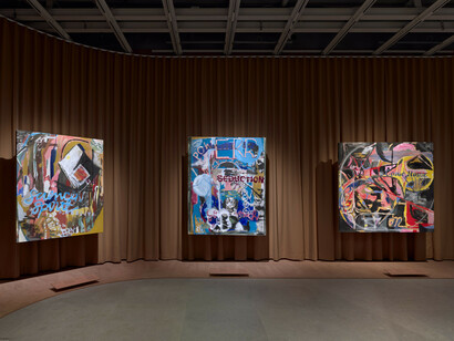 Grace Rosario Perkins, Circles, spokes, zigzags, rivers, exhibition view. Courtesy of Whitney Museum