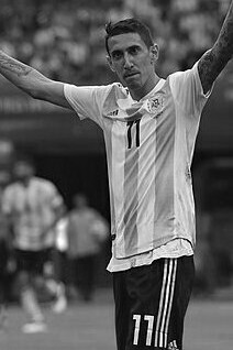 Ángel Di María enfrentando a Francia durante el mundial de Rusia 2018