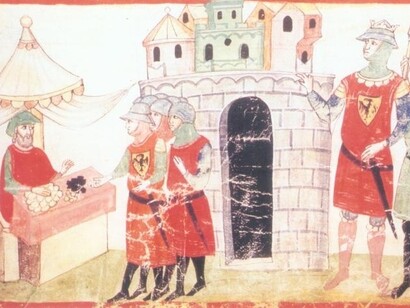 Durante l'assedio della città di Faenza nel 1240, Federico non aveva più monete disponibili per pagare i servizi militari. Vennero invece emessi dei pezzi di cuoio con impresso il volto dell'imperatore. Il loro valore era di un Augustale ciascuno. Da II Villani illustrato: Firenze e l'Italia medievale nelle 253 immagini del ms. Chigiano L VIII 296 della Biblioteca Vaticana, a cura di Chiara Frugoni, Città del Vaticano 2005, S. 130