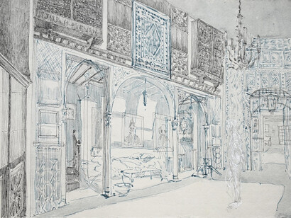 Elina Kulich, Souvenir du Salon rouge (détail). Avec l'aimable autorisation du Musée Jean-Jacques Henner © Elina Kulich