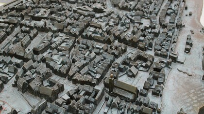 Modelo táctil de la ciudad de Memmingen, Baviera, Alemania