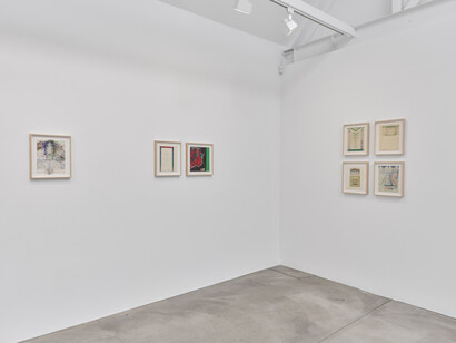 Barbara Stauffacher Solomon, Garden = grid = city, exhibition view. Courtesy of Anthony Meier