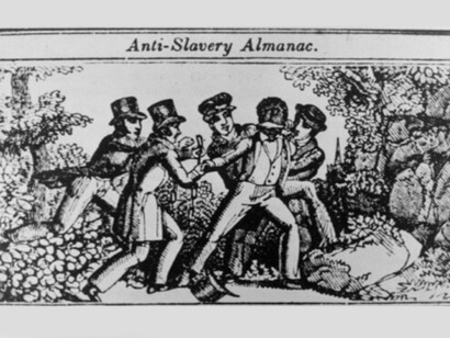 Kidnapping of a free Black man, anti-slavery almanac, 1840
