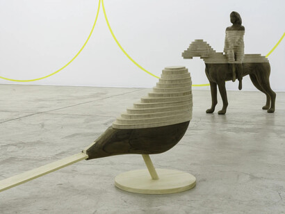 Xavier Veilhan, Do vento, vista da exposição. Cortesia de Nara Roesler